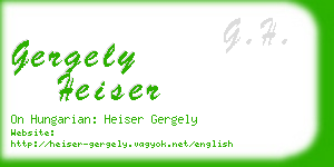 gergely heiser business card